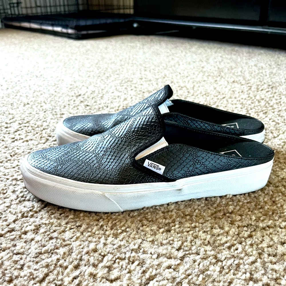 Vans snakeskin mules